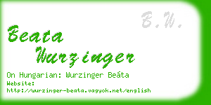 beata wurzinger business card
